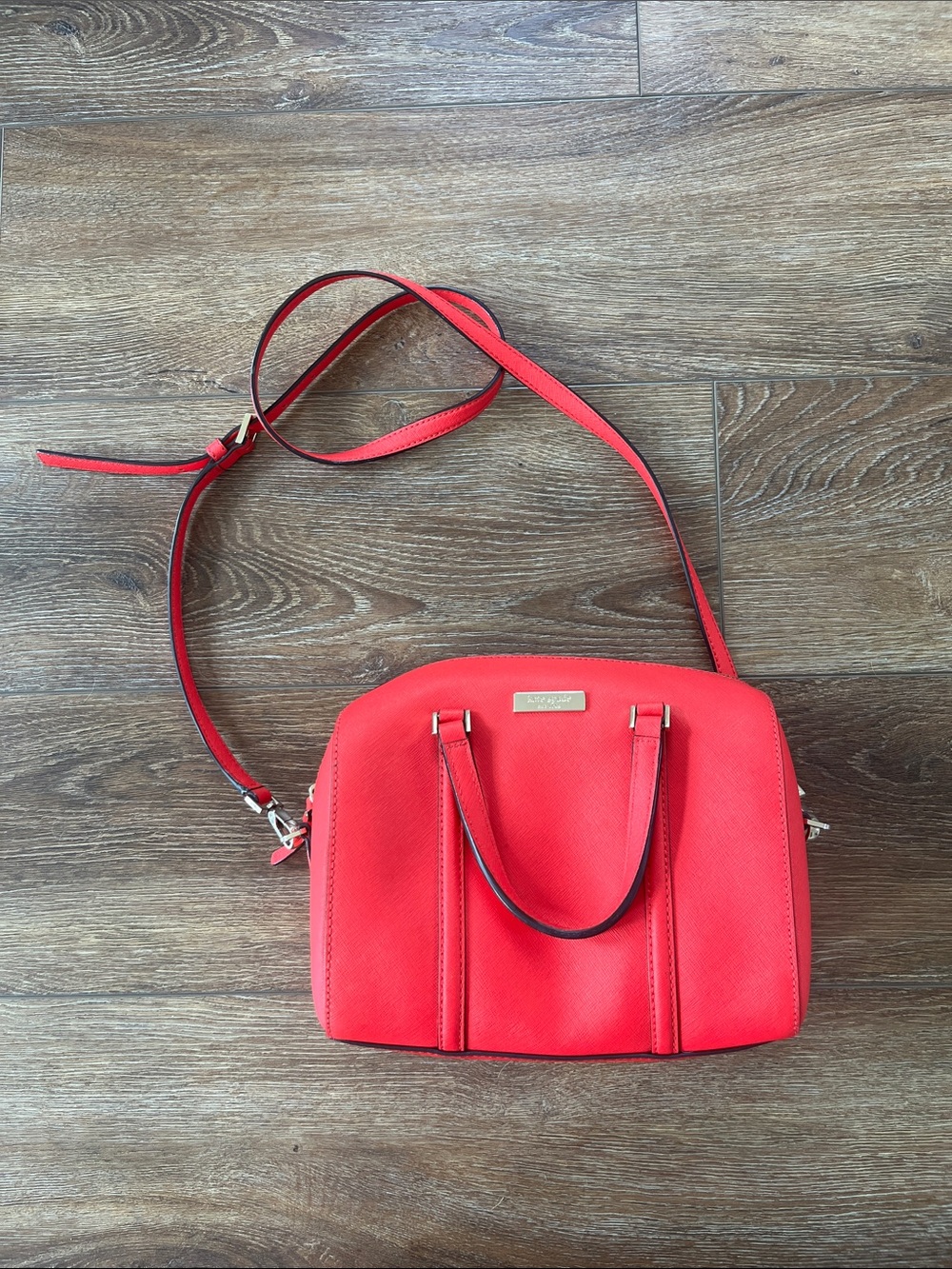 kate spade Red/pink Dome Crossbody Satchel